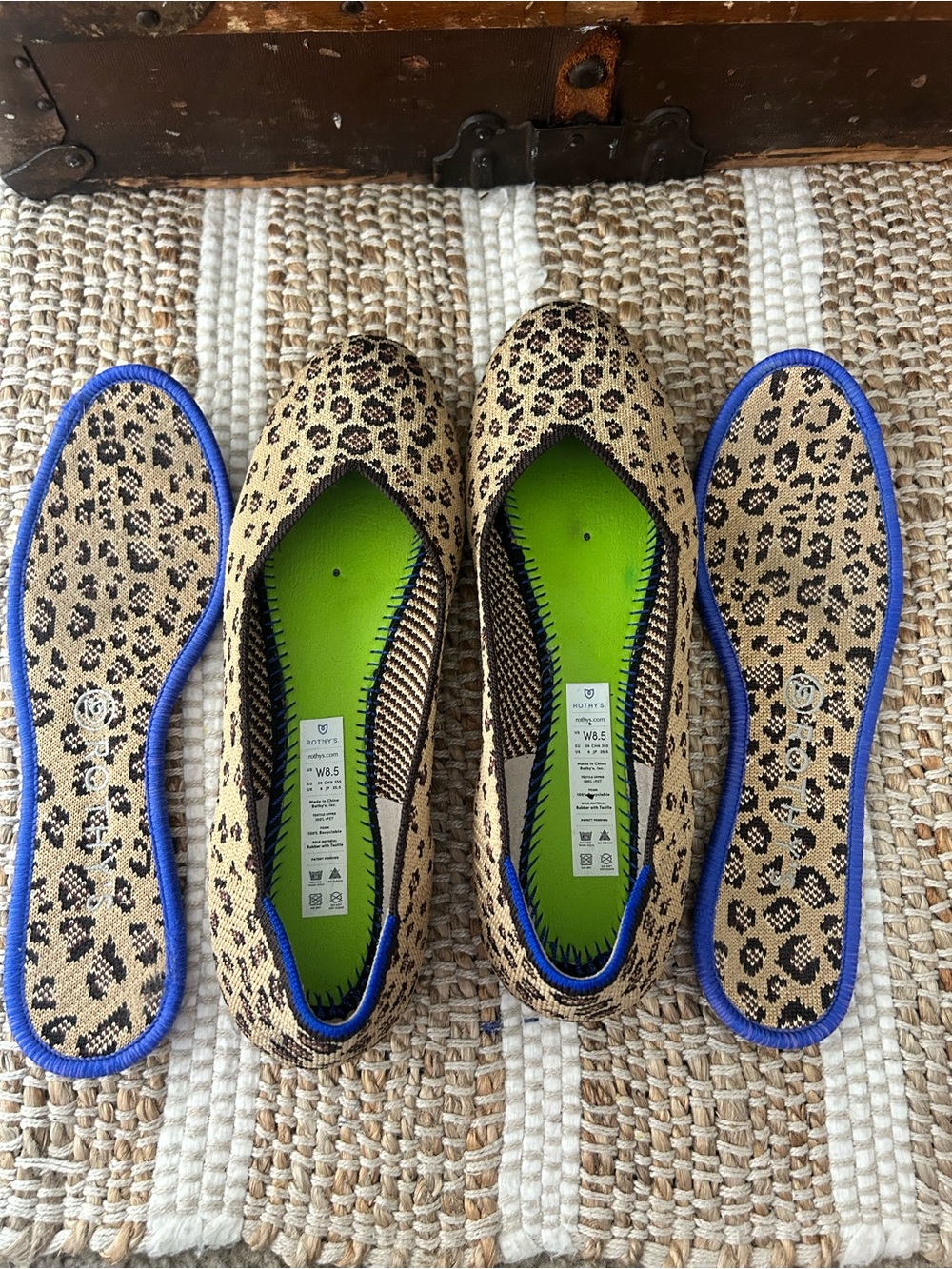 Rothy Round Toes Leopard Flats - Picture 3 of 5